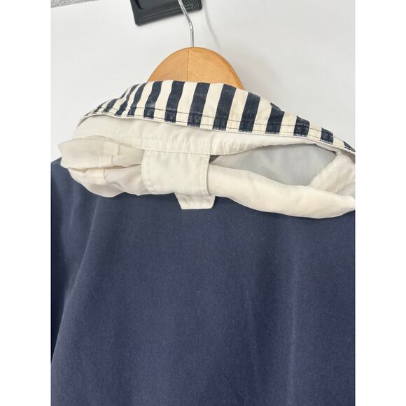Mulberry Street Vintage 80's Nautical Striped Front Zip Hooded Jacket Size M - Picture 8 of 11